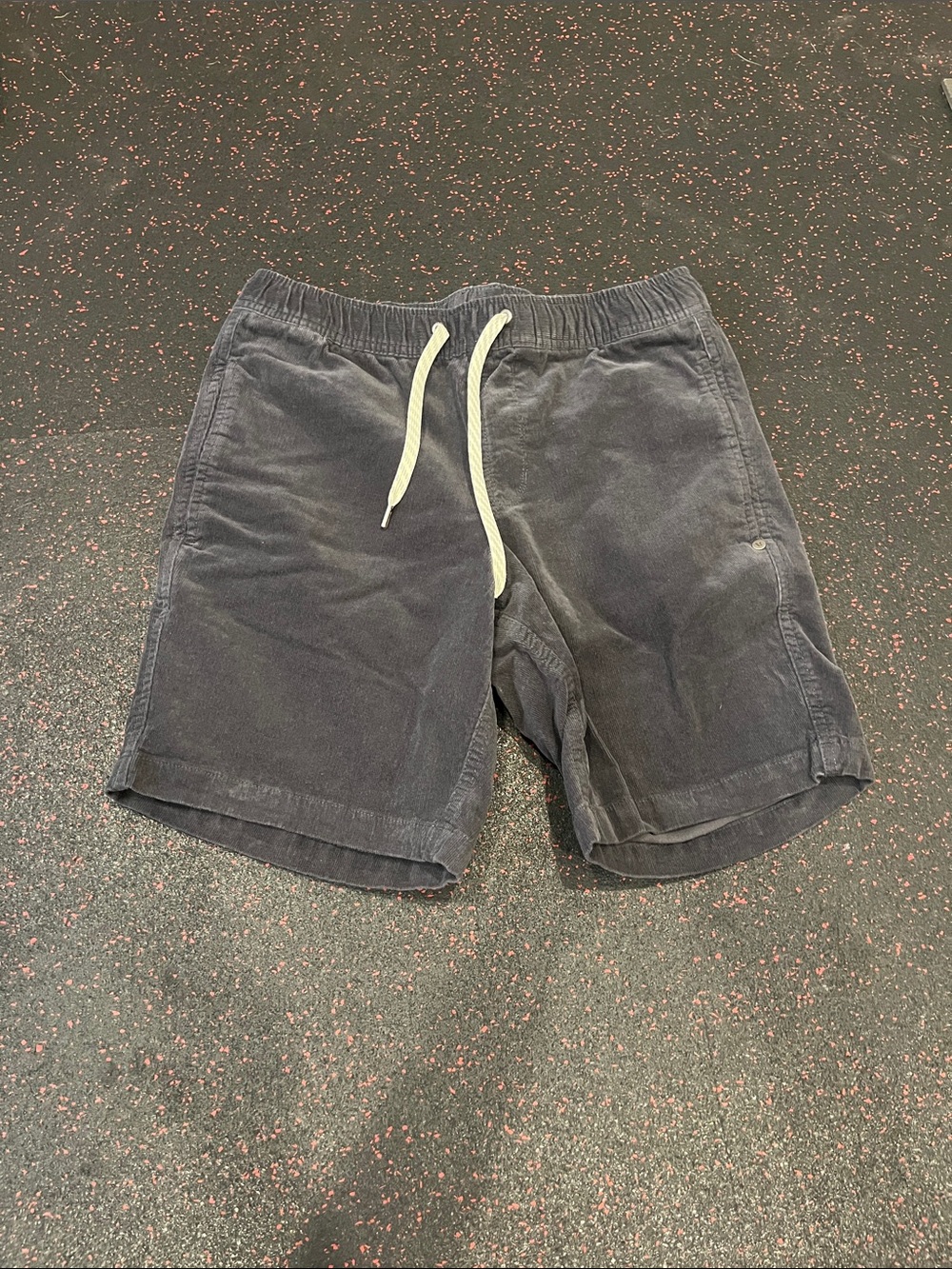 Vuori Men's Pull-On Athletic Shorts - Charcoal with White Drawcord